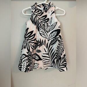 Janie and Jack 100% Cotton Palm High-neck Sleeveless Dress